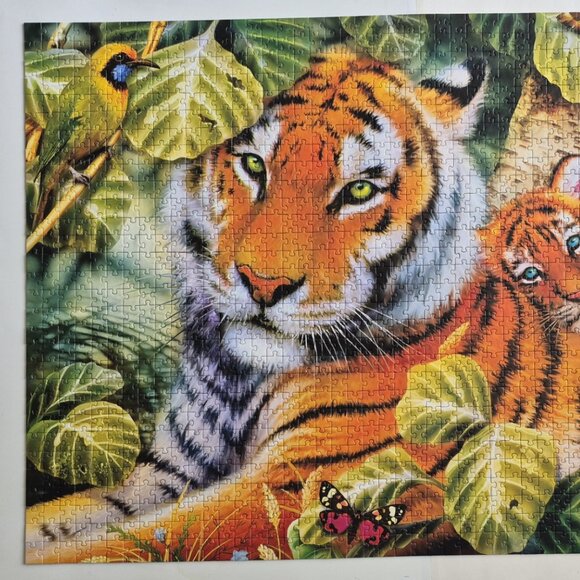 1500 Piece "Two Tigers" Jigsaw Puzzle - Picture 2 of 5